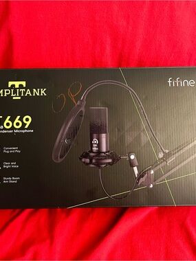 FIFINE T669 USB Condenser Microphone Kit with Boom Arm Stand